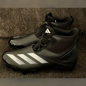 Adidas Adizero Chaos 'Black White' Football Cleats Men's Size-14